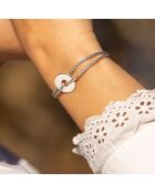 Agite Target-Armband aus versilbertem Silber