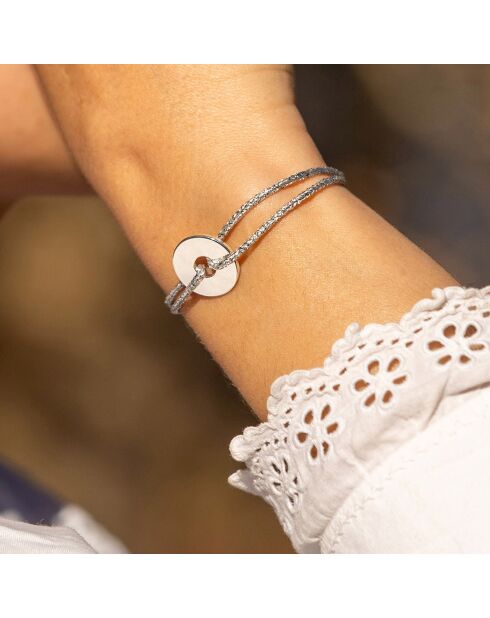 Agite Target-Armband aus versilbertem Silber