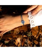 Pulsera Dupe Target chapada en plata azul medianoche