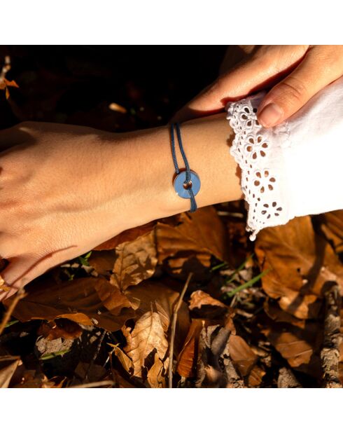 Pulsera Dupe Target chapada en plata azul medianoche