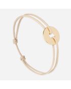 Bracelet Cible Nacré en plaqué Or beige