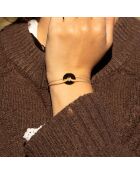 Bracelet Cible Nacré en plaqué Or beige