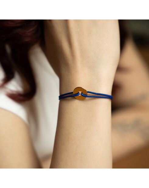 Pulsera Siracusa Target chapada en oro azul real