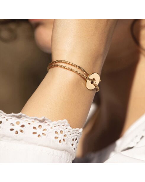 Goud/zwart vergulde zeefdoelarmband