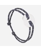 Bracciale Target Crest argentato blu/bianco