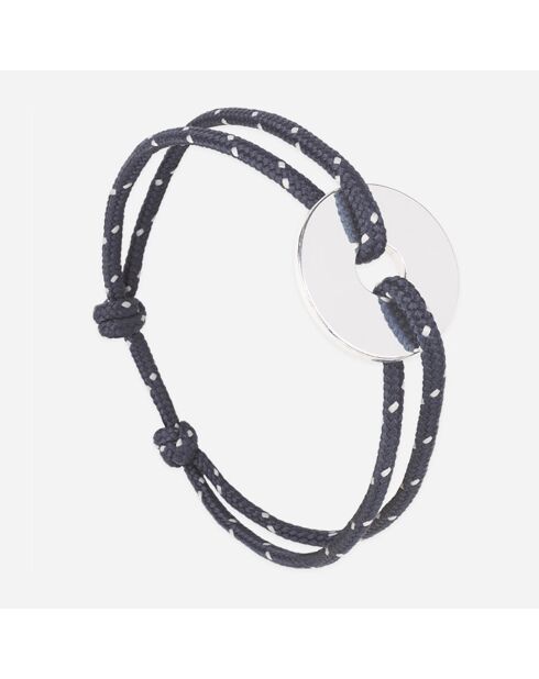 Bracciale Target Crest argentato blu/bianco