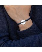 Bracciale Target Crest argentato blu/bianco