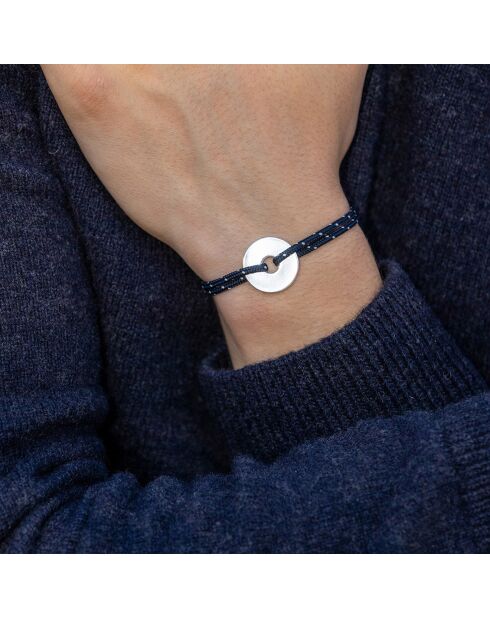 Bracciale Target Crest argentato blu/bianco