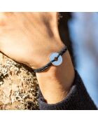 Bracciale Target Crest argentato blu/bianco