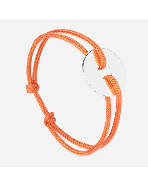Target-Armband aus orangefarbenem, versilbertem Sandstein