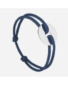 Pulsera Swirl Target chapada en plata azul medianoche