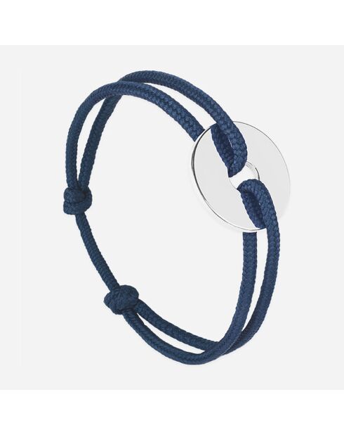 Pulsera Swirl Target chapada en plata azul medianoche