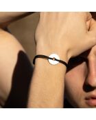 Rock Target-Armband, schwarz versilbert