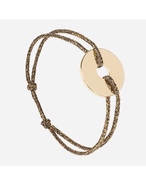 Goud/zwart vergulde gevoerde doelarmband