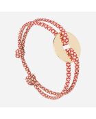 Koper/witvergulde rankdoelarmband