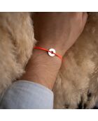 Orange versilbertes Target-Armband