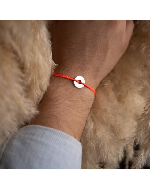 Orange versilbertes Target-Armband