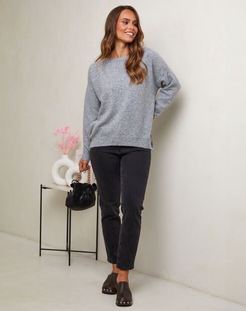 Pull Rose gris