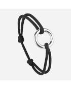 Schwarz versilbertes Eternal Circle-Armband