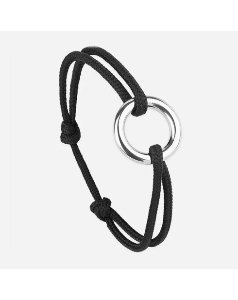 Schwarz versilbertes Eternal Circle-Armband