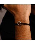 Schwarz versilbertes Eternal Circle-Armband