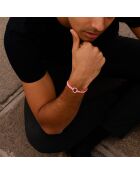 Force Circle Armband in Neonorange/Weiß, versilbert