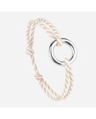 Bracelet Cercle Instant en plaqué Argent beige/blanc