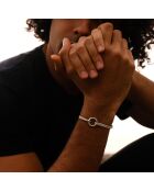 Bracelet Cercle Instant en plaqué Argent beige/blanc