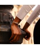 Bracelet Cercle Instant en plaqué Argent beige/blanc