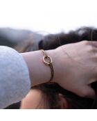 Goud/zwart vergulde Axe Circle Bracelet