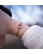 Goud/zwart vergulde Axe Circle Bracelet