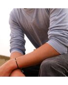 Bracelet Lettre E noir