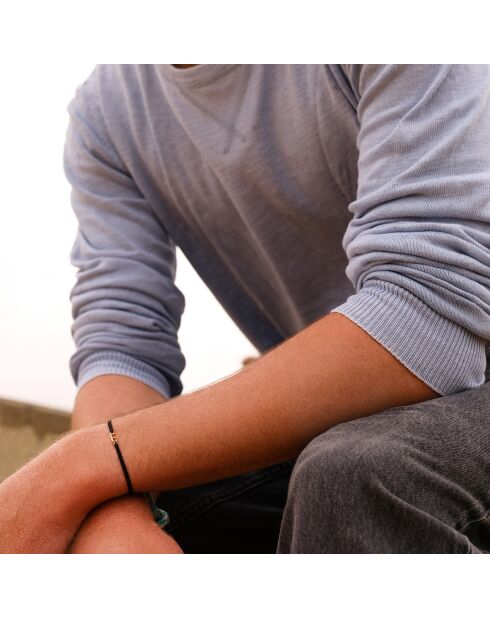 Bracelet Lettre E noir