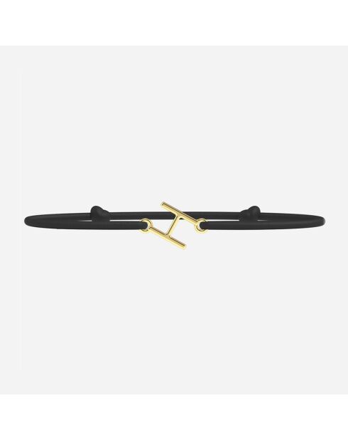 Schwarzes Armband mit dem Buchstaben H