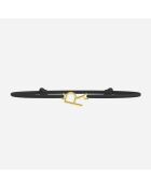 Zwarte Letter R armband