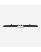 Zwart verzilverde letter B-armband