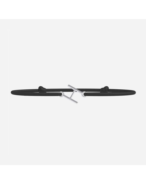 Bracelet Lettre H en plaqué Argent noir