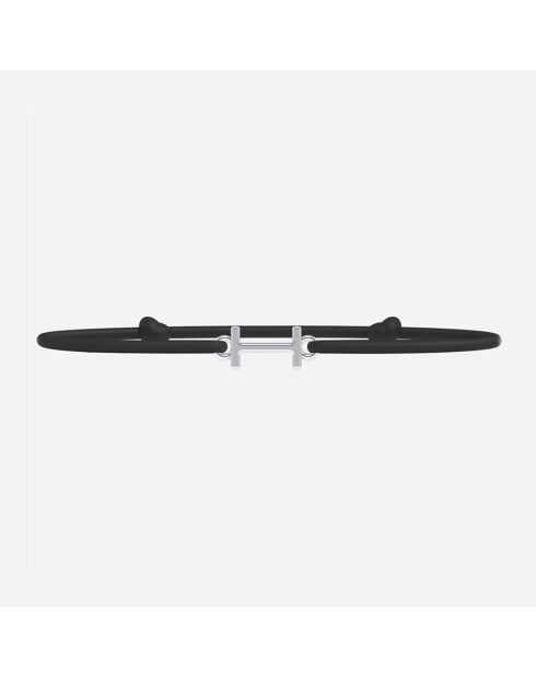 Bracelet Lettre I en plaqué Argent noir