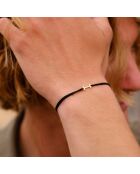 Bracciale con lettera I placcato in argento nero