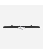 Zwarte verzilverde letter K-armband