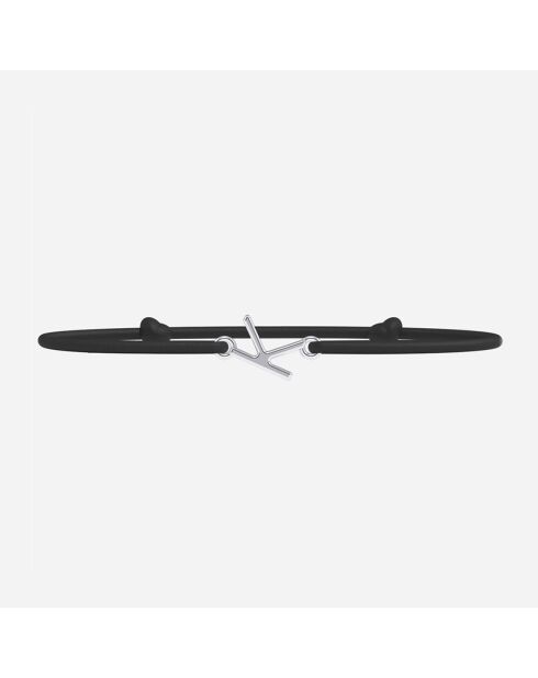 Bracelet Lettre K en plaqué Argent noir