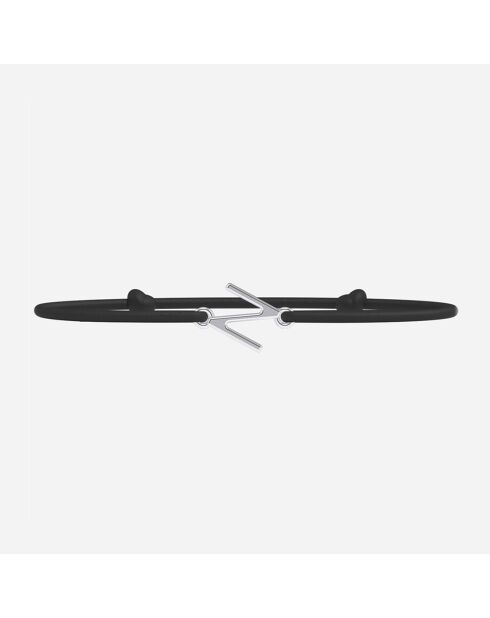 Bracelet Lettre N en plaqué Argent noir