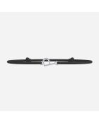 Zwart verzilverde letter P-armband