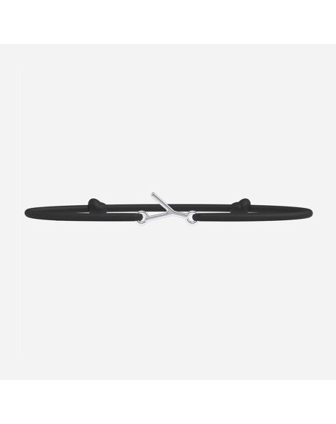 Schwarz versilbertes Armband mit Buchstabe Y