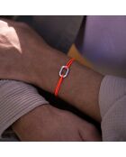 Rood verzilverde Arceau Link-armband