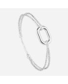 Versilbertes Spine Link Armband