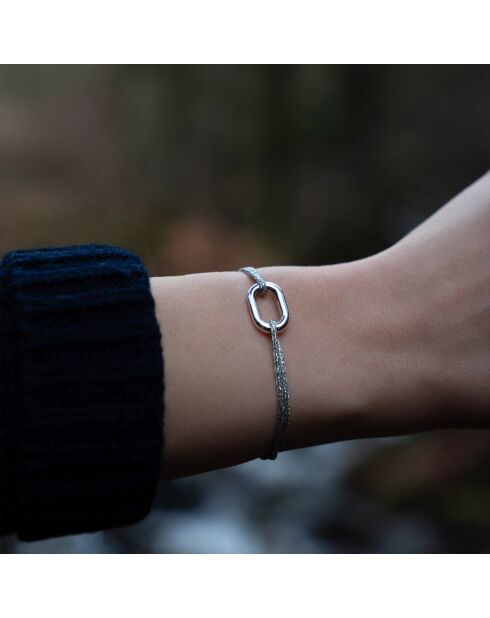 Versilbertes Spine Link Armband