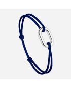 Bracelet Maillon Prame en plaqué Argent bleu marine