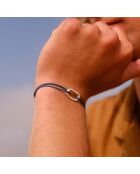 Bracelet Maillon Prame en plaqué Argent bleu marine