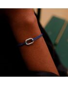 Bracelet Maillon Prame en plaqué Argent bleu marine